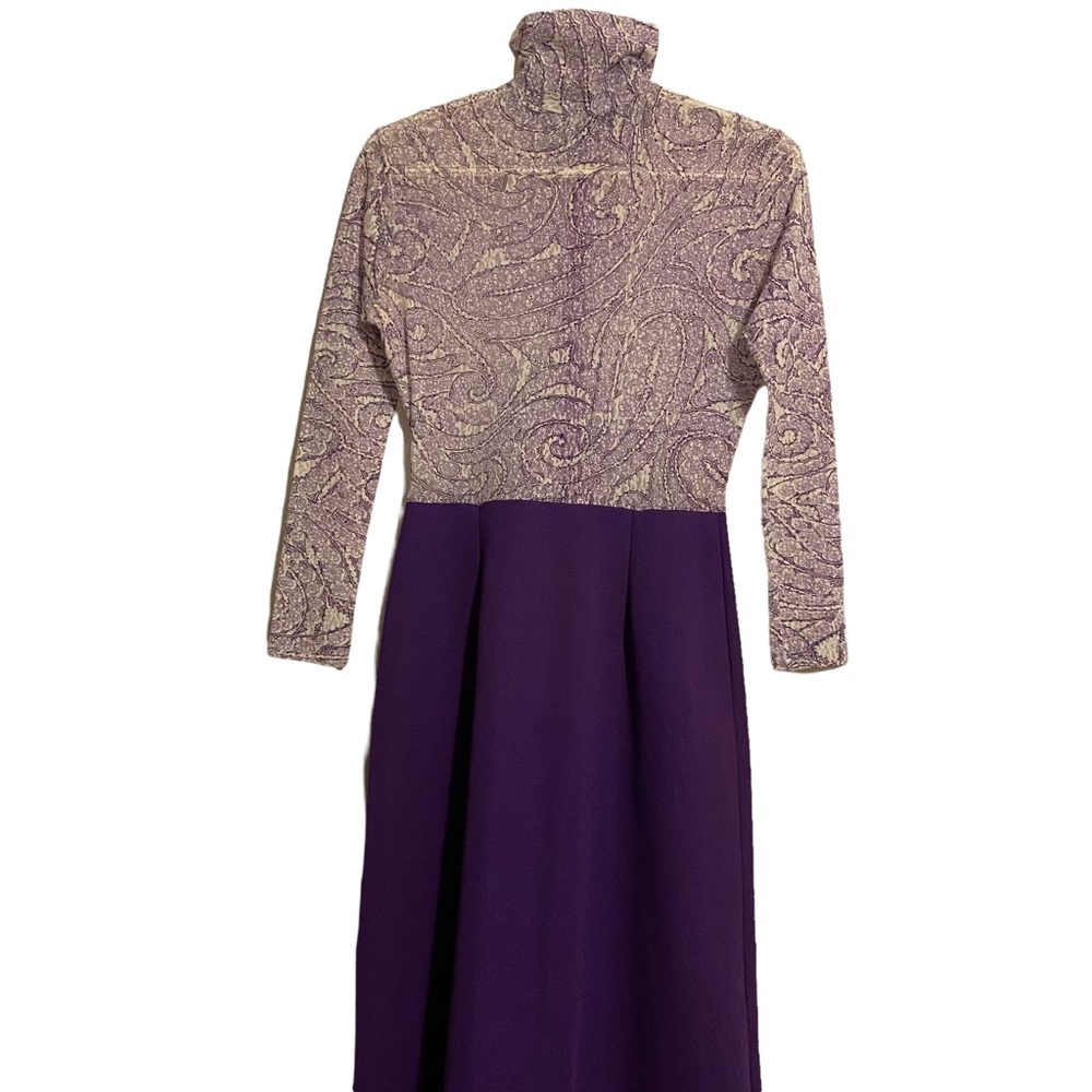 70s Vintage Purple Hippie Dress - Picture 9 of 11